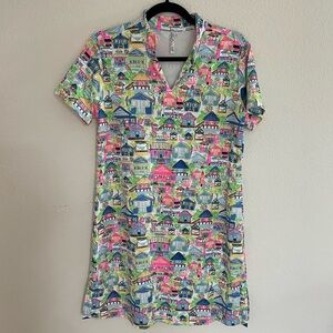 Lulu B Bright House print dress